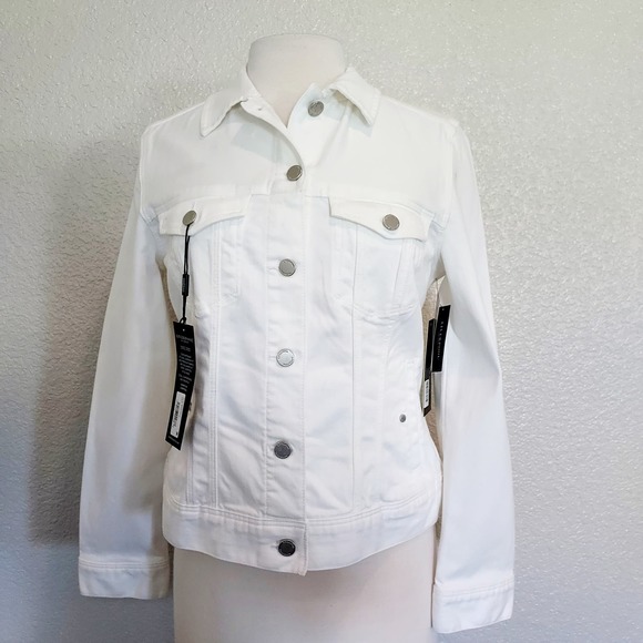 Women's White Denim Jacket - Picture 2 of 14